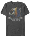 Lion King Disney Men's The  Vintage The King Of Pride Rock Short Sleeve T-shirt In Charcoal H