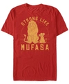 LION KING DISNEY MEN'S THE LION KING BE STRONG LIKE MUFASA SHORT SLEEVE T-SHIRT