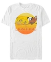 LION KING DISNEY MEN'S LION KING SUNSET GEOMETRIC PRIDE SHORT SLEEVE T-SHIRT