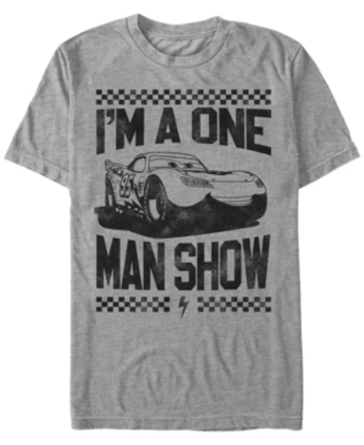 Cars Disney Pixar Men's  Mcqueen One Man Show Short Sleeve T-shirt In Athletic H