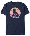 LION KING DISNEY MEN'S THE LION KING LIVE ACTION SUNSET PRIDE ROCK POSTER SHORT SLEEVE T-SHIRT