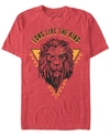 Lion King Disney Men's The  Live Action Scar Geometric Triangle Short Sleeve T-shirt In Red Heathe