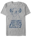 LION KING DISNEY MEN'S THE LION KING YOUNG SIMBA CAN'T WAIT TO BE KING SHORT SLEEVE T-SHIRT