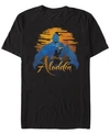 ALADDIN DISNEY MEN'S ALADDIN LIVE ACTION GENIE SILHOUETTE SHORT SLEEVE T-SHIRT