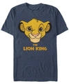 Lion King Men's Face Paint Short Sleeve Crew T-shirt In Navy Heath