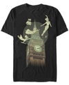 TINKERBELL DISNEY MEN'S PETER PAN THE DARLINGS FLYING BY CLOCK TOWER SHORT SLEEVE T-SHIRT