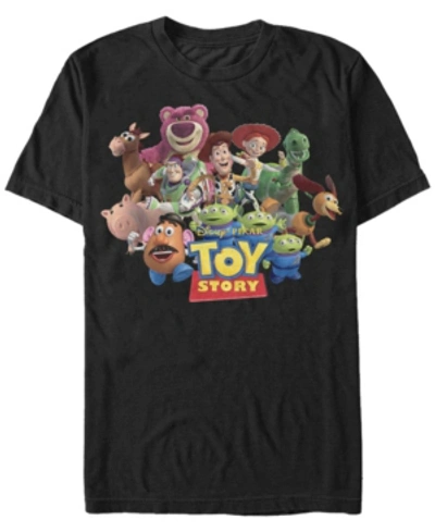 Toy Story Disney Pixar Men's  We're All Besties Group Shot Short Sleeve T-shirt In Black