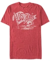 Tinkerbell Disney Men's Peter Pan The Lost Boys Skull Clan Banner Short Sleeve T-shirt In Red Heathe