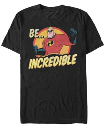 The Incredibles Disney Pixar Men's  Be Incredible Short Sleeve T-shirt In Black