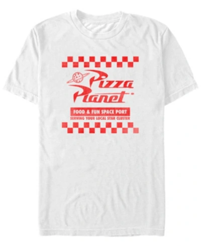 Toy Story Disney Pixar Men's  Pizza Planet Uniform Short Sleeve T-shirt In White