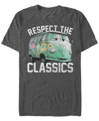 Cars Disney Pixar Men's  Fillmore Respect The Classics Short Sleeve T-shirt In Charcoal H