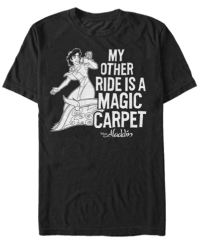 Disney Princess Disney Men's Aladdin My Other Ride Short Sleeve T-shirt In Black