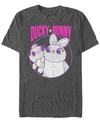 TOY STORY DISNEY PIXAR MEN'S TOY STORY 4 DUCKY AND BUNNY HEAVY METAL BUDS SHORT SLEEVE T-SHIRT
