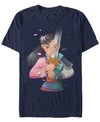 DISNEY PRINCESS DISNEY MEN'S MULAN ANIME STYLE SHORT SLEEVE T-SHIRT