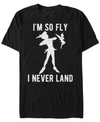 Tinkerbell Disney Men's Peter Pan I'm So Fly Short Sleeve T-shirt In Black