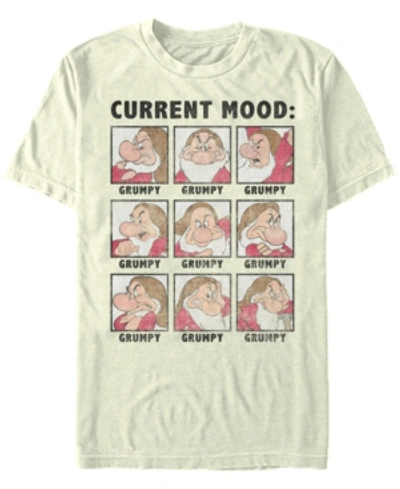 Disney Princess Disney Men's Snow White Current Mood: Grumpy Short Sleeve T-shirt In Natural