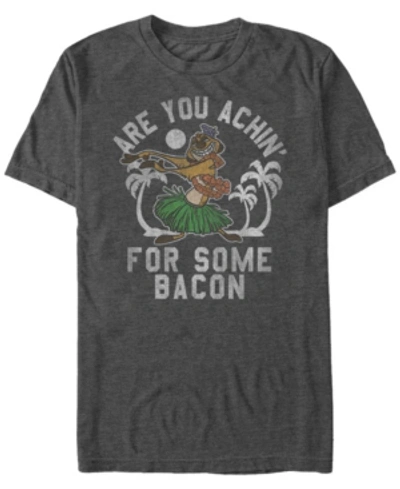 Lion King Disney Men's  Timon Achin' Bacon Short Sleeve T-shirt In Charcoal H