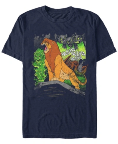 Lion King Disney Men's The  Simba A Hero Roars Short Sleeve T-shirt In Navy