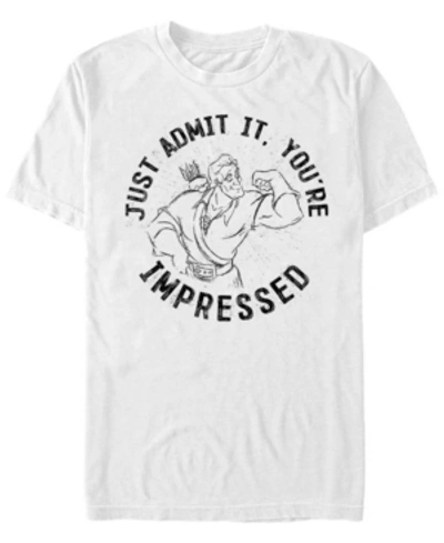 Disney Princess Disney Men's You're Impressed By Gaston Short Sleeve T-shirt In White