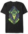 Lion King Disney Men's The  Scar Portrait Short Sleeve T-shirt In Black