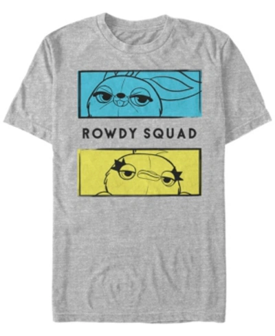 Toy Story Disney Pixar Men's  4 Ducky And Bunny Rowdy Squad Short Sleeve T-shirt In Athletic H