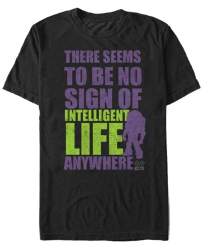 Toy Story Disney Pixar Men's  No Sign Of Intelligent Life Short Sleeve T-shirt In Black