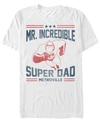 THE INCREDIBLES DISNEY PIXAR MEN'S THE INCREDIBLES MR. SUPER DAD METROVILLE SHORT SLEEVE T-SHIRT