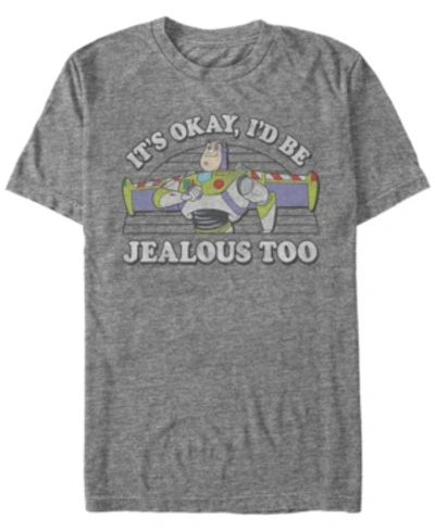 Toy Story Disney Pixar Men's  Buzz It's Ok I'd Be Jealous Too Short Sleeve T-shirt In Athletic H