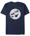 TINKERBELL DISNEY MEN'S PETER PAN DARLING KIDS FLYING MOON SILHOUETTE SHORT SLEEVE T-SHIRT