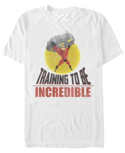 The Incredibles Disney Pixar Men's Incredibles Training To Be Incredible Short Sleeve T-shirt In White