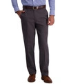 HAGGAR MEN'S IRON FREE PREMIUM KHAKI CLASSIC-FIT FLAT-FRONT PANT