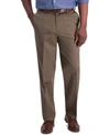 HAGGAR MEN'S IRON FREE PREMIUM KHAKI CLASSIC-FIT FLAT-FRONT PANT