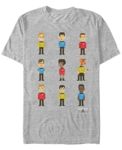 Star Trek Men's The Original Series Pixelated Starfleet Crew Short Sleeve T-shirt In Athletic H