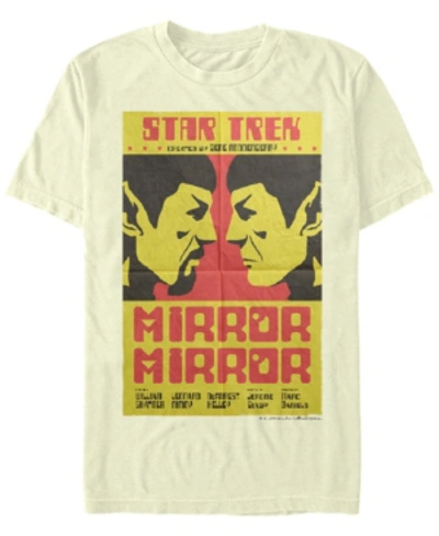 Star Trek Men's The Original Series Spock Mirrored Image Short Sleeve T-shirt In Natural