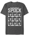 Star Trek Men's The Original Series Many Moods Of Spock Short Sleeve T-shirt In Charcoal H