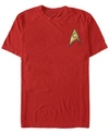 Star Trek Men's The Original Series Engineer Starfleet Insignia Short Sleeve T-shirt In Red