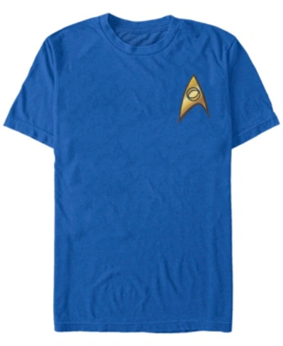 Star Trek Men's The Original Series Science Starfleet Insignia Short Sleeve T-shirt In Royal