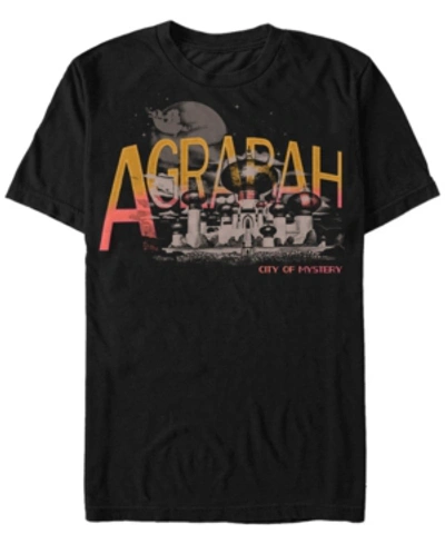 Aladdin Disney Men's  Live Action Agrabah City Short Sleeve T-shirt In Black