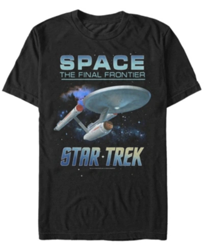 Star Trek Men's The Original Series Space The Final Frontier Short Sleeve T-shirt In Black