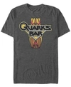 Star Trek Men's Deep Space Nine Quarks Bar Logo Short Sleeve T-shirt In Charcoal H