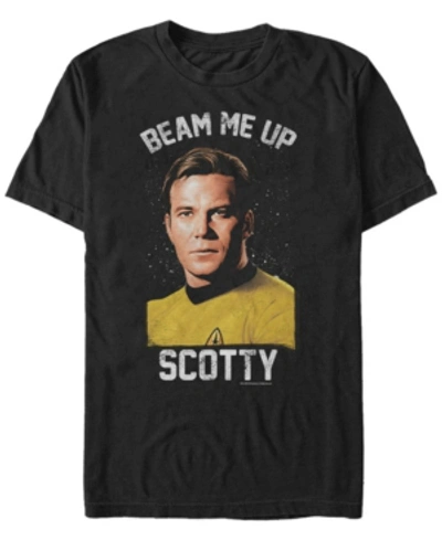 Star Trek Men's The Original Series Beam Me Up Short Sleeve T-shirt In Black