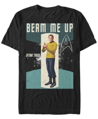 Star Trek Men's The Original Series Beam Me Up Short Sleeve T-shirt In Black