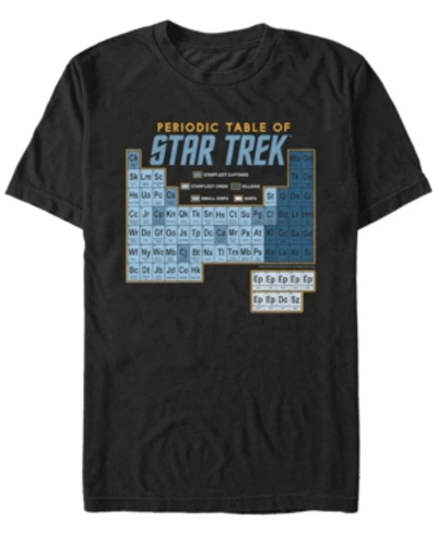 Star Trek Men's The Original Series Periodic Table Short Sleeve T-shirt In Black