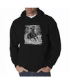 La Pop Art Men's Word Art Hooded Sweatshirt In Black