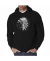 La Pop Art Men's Word Art Hooded Sweatshirt In Black