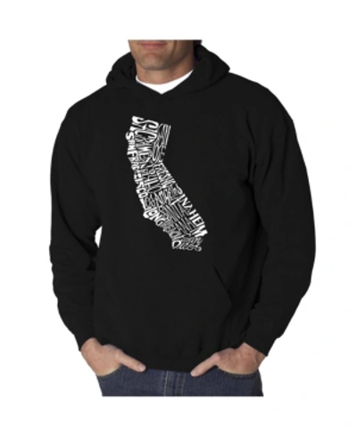 La Pop Art Men's Word Art Hooded Sweatshirt In Black