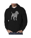 La Pop Art Men's Word Art Hooded Sweatshirt In Black