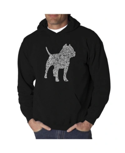 La Pop Art Men's Word Art Hooded Sweatshirt In Black