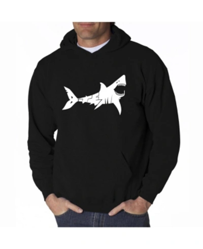 La Pop Art Men's Word Art Hooded Sweatshirt In Black