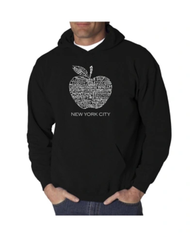 La Pop Art Men's Word Art Hooded Sweatshirt In Black